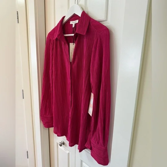 Haver & Blair Pink Button-Up Blouse | Medium - Picture 3 of 7